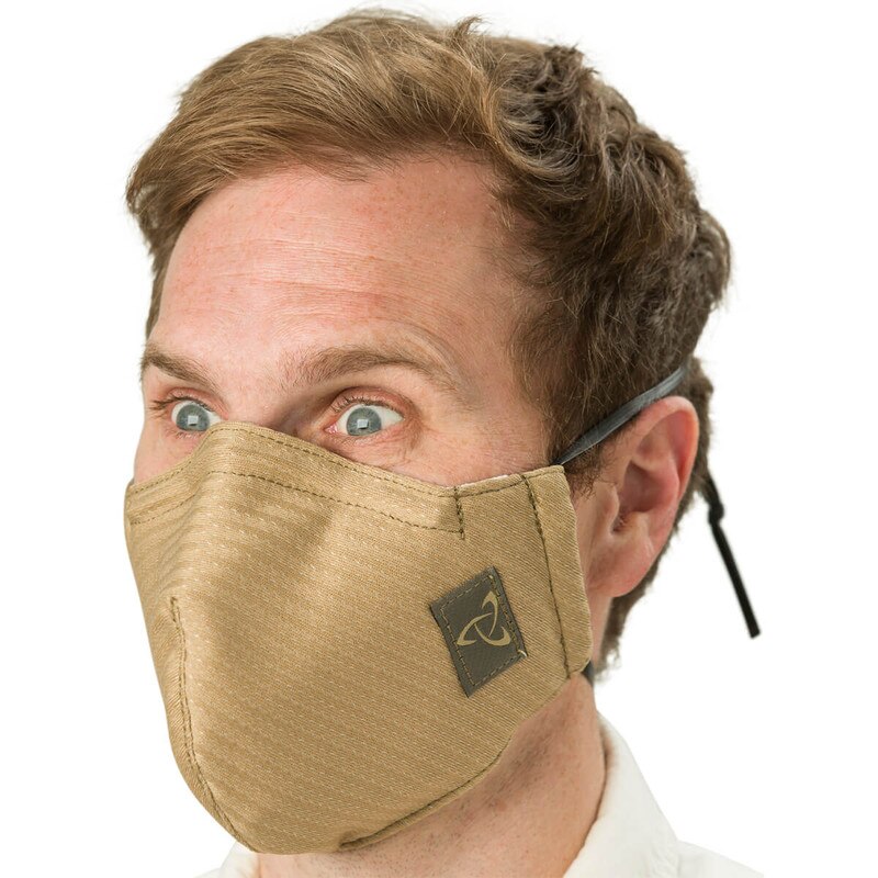 Street Mask - Tan (Large, on Model)